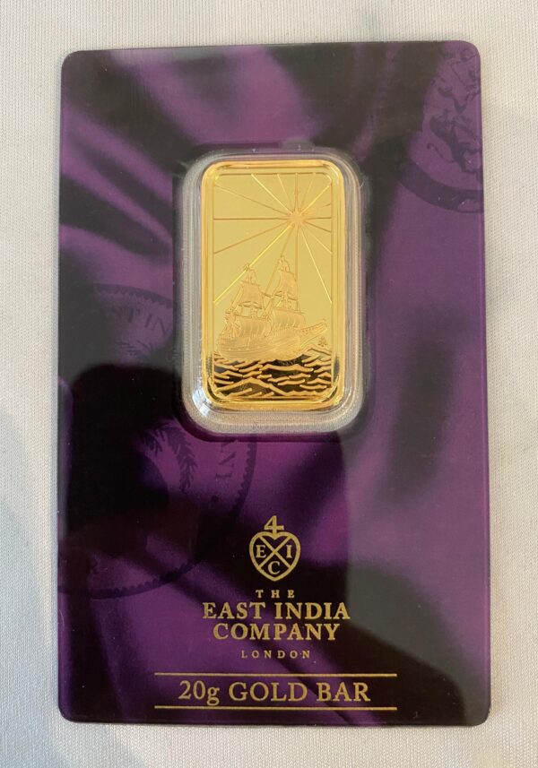 The East India Company Tall Ship 999.9 Purity 20 Gram Gold Bar - Image 2