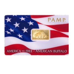 Pamp Suisse, America The Free - American Buffalo 5 Gram Gold Bar in Assay (ETA end of Feb/early Mar)