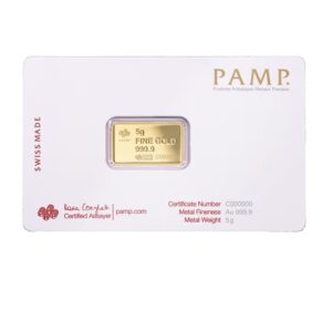 Pamp Suisse, America The Free - American Buffalo 5 Gram Gold Bar in Assay (ETA end of Feb/early Mar)