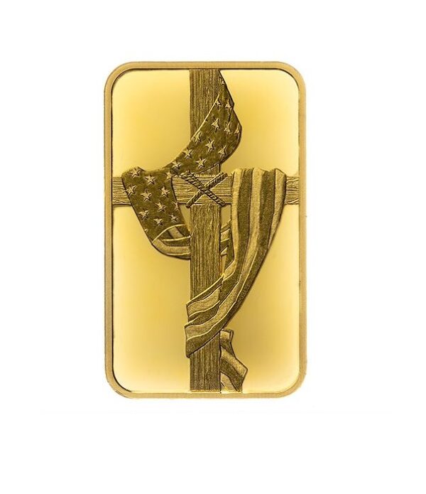 1/10 oz Cross and Flag Gold Bar by Argor Heraeus & SD Bullion - Image 3