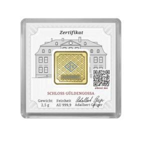 Geiger Edelmetalle, Original Square 2.5 Gram Gold Bar in Capsule