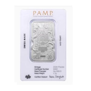Pamp Suisse, Niue 1 oz Silver Nature’s Grip Giant Octopus $2 Bar in Assay