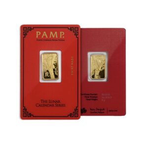 Pamp Suisse, Lunar Tiger 5 Gram Gold Bar (Restrike)