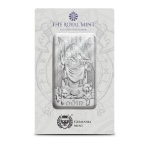 Royal Mint & Germania Mint Norse Gods Odin 10 oz Silver Bar in Card