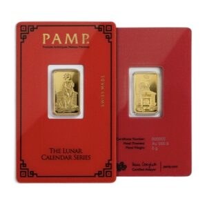Pamp Suisse, Calendar Series Year of The Dog 5 Gram Gold Bar
