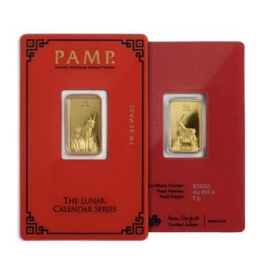 Pamp Suisse, Lunar Series Year of The Goat 5 Gram Gold Bar
