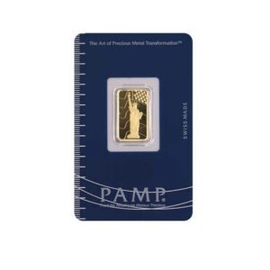 Pamp Suisse, Statue of Liberty 2.5 Gram Gold Bar in Assay