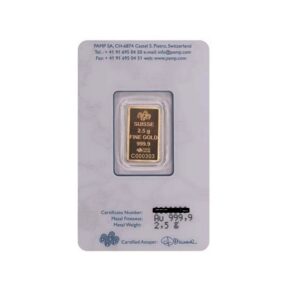 Pamp Suisse, Statue of Liberty 2.5 Gram Gold Bar in Assay