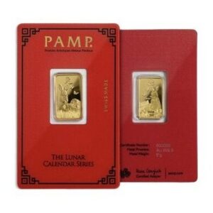 Pamp Suisse, Lunar Series Year of The Rabbit 5 Gram Gold Bar