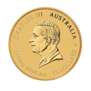Perth Mint, 2025 1/10oz Australia Lunar Series III – Year of the Snake .9999 Gold Coloured BU Coin