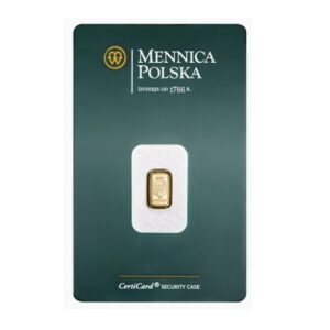 Mint of Poland, 1 Gram Gold Bar in Assay (ETA June)