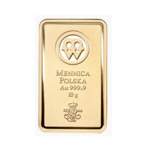 Mint of Poland, 10 Gram Gold Bar in Assay (ETA June)