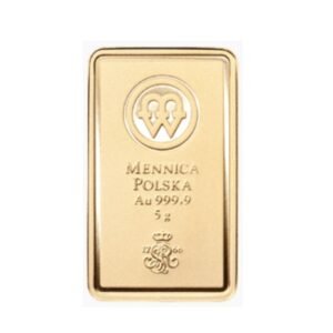 Mint of Poland, 5 Gram Gold Bar in Assay (ETA June)