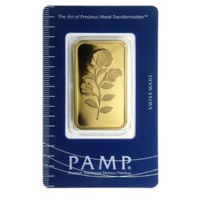 Pamp Suisse, Rosa 1 oz Gold Bar in Assay