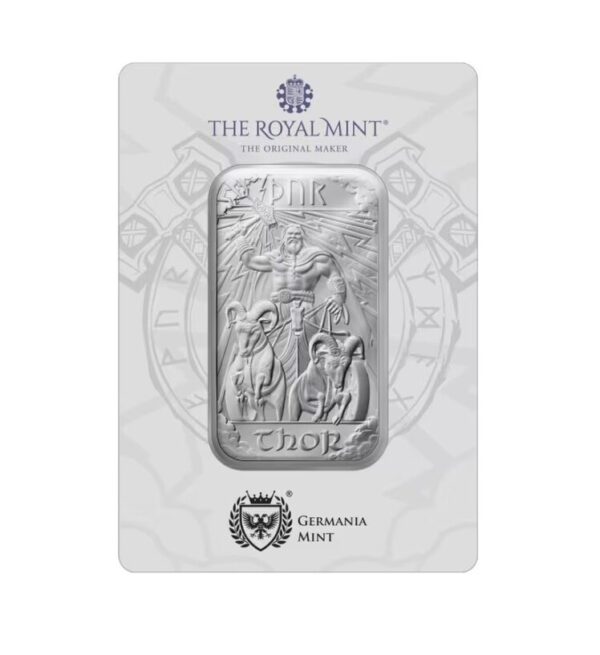 2025 1oz Great Britain Norse Gods - Thor .9999 Silver Bar In Card (ETA end June)
