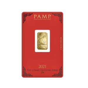 Pamp Suisse, 2021 Lunar Ox 5 Gram Gold Bar