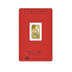 Pamp Suisse, 2021 Lunar Ox 5 Gram Gold Bar