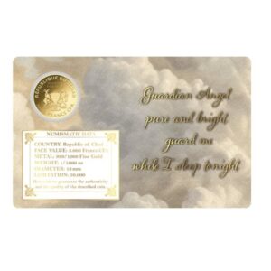 1/1000 oz 999 Fine Gold 3000 CFA Francs Chad Guardian Angel Coin In Assay