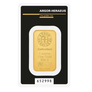 Argor Heraeus .9999 1 oz Gold Kine Bar