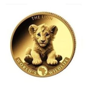 Congo – World's Wildlife Series: Baby Lion 0.5g Gold Proof Coin 2025