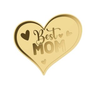 1/1000 oz 999 Fine Gold 3000 CFA Francs Chad Best Mom Heart Shaped Coin w/ Box & COA