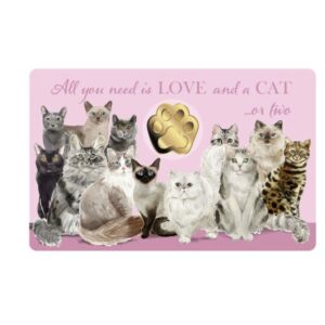 1/1000 oz 999 Fine Gold 3000 CFA Francs Chad Cats Coin In Assay