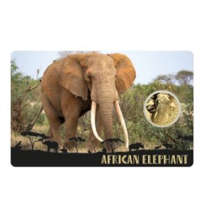 1/1000 oz 999 Fine Gold 3000 CFA Francs Chad African Elephant Coin In Assay