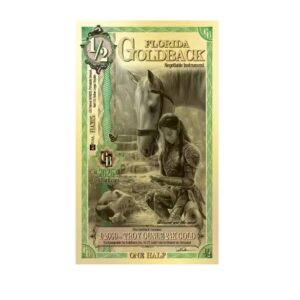 1/2 Florida GoldBack Note 1/2000th oz .999 Gold