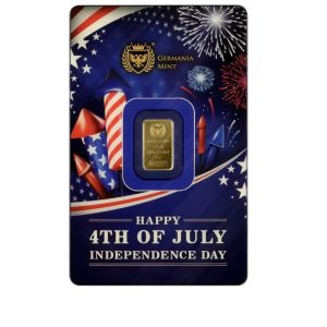 Germania Mint -1g Au999.9 Minted Bar - 4th of July