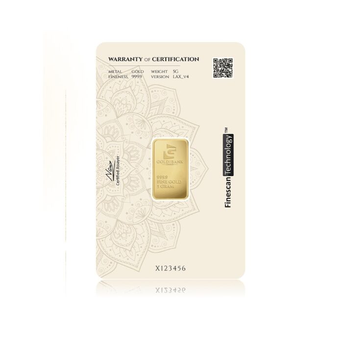 Gold Bank, 5g Golden Laxmi Happy Diwali Gold Bar - Image 3
