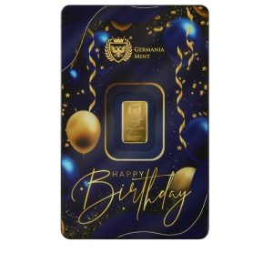 Germania Mint - Happy Birthday Gold Minted Bar 1g
