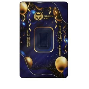 Germania Mint - Happy Birthday Gold Minted Bar 1g