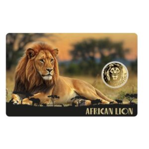 1/1000 oz 999 Fine Gold 3000 CFA Francs Chad African Lion Coin In Assay