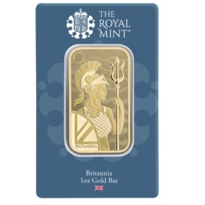 Royal Mint, Britannia 1 Ounce Gold Bar in Certi-Card (ETA June)