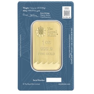 Royal Mint, Britannia 1 Ounce Gold Bar in Certi-Card (ETA June)