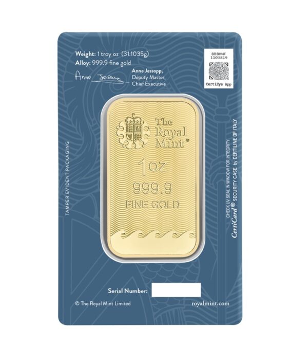 Royal Mint, Britannia 1 Ounce Gold Bar in Certi-Card (ETA June) - Image 2
