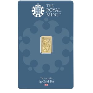 Royal Mint, Britannia 1 Gram Gold Bar in Certi-Card (ETA June)