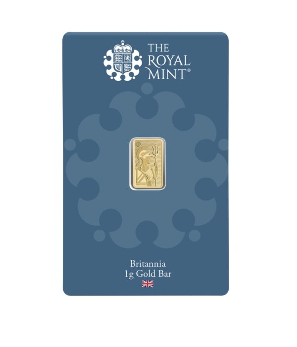 Royal Mint, Britannia 1 Gram Gold Bar in Certi-Card (ETA June)