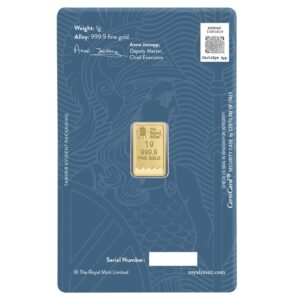 Royal Mint, Britannia 1 Gram Gold Bar in Certi-Card (ETA June)