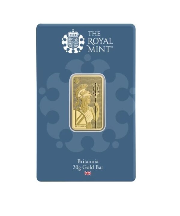 Royal Mint, Britannia 20 Gram Gold Bar in Certi-Card (ETA June)