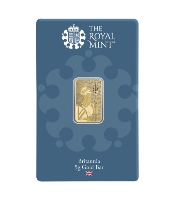 Royal Mint, Britannia 5 Gram Gold Bar in Certi-Card (ETA June)