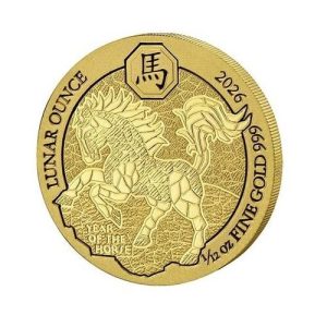 Rwanda 2026 Lunar Ounce 1/12 oz Gold Coin in Capsule