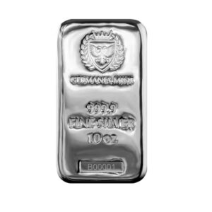 10oz Germania Mint .9999 Silver Cast Bar