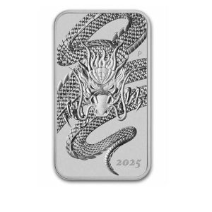 Perth Mint, 2025 Australia 1 oz Silver Dragon Rectangular Coin BU