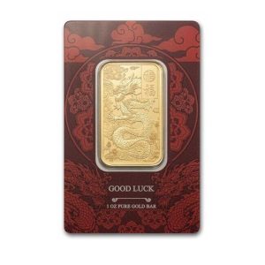 Pamp Suisse, Good Luck Yellow Dragon 1 oz Gold Bar