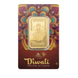 1 oz PAMP Suisse Diwali Lakshmi Gold Bar .9999 Fine Rangoli Assay