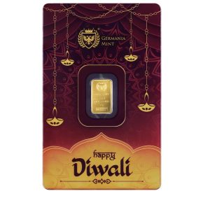 Germania Mint 1 Gram Gold Minted Bar - Diwali