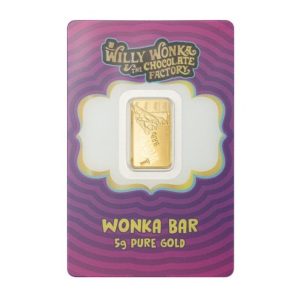 Pamp Suisse, 2025 Willy Wonka The Chocolate Factory 5 Gram .9999 Gold Bar with Sleeve