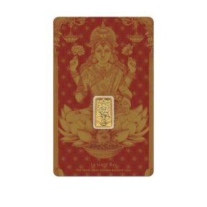 Perth Mint Lakshmi 1 Gram .9999 Gold Minted Bar