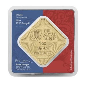 Royal Mint, Britannia and Liberty 1oz Gold Bullion Bar in Assay